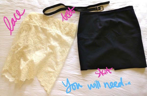 Materials diy lace skirt
