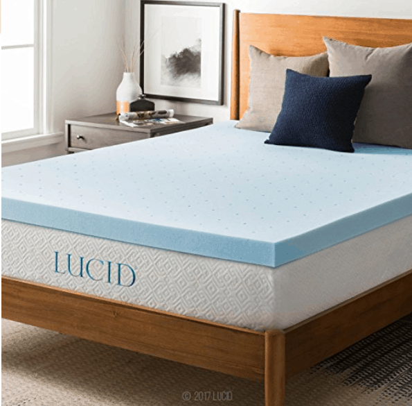 blue memory foam mattress topper