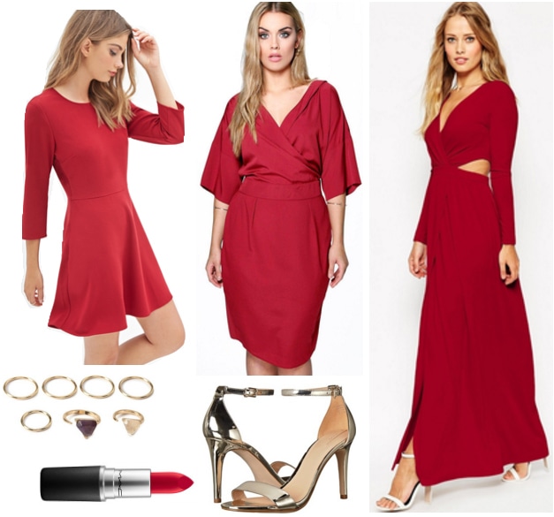 Meghan Trainor "No" Red Dresses