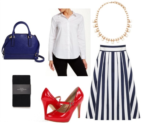 how to style a midi skirt for work