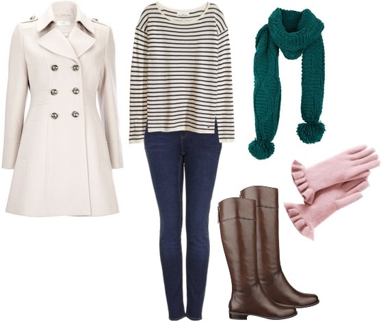 Military peacoat outfit