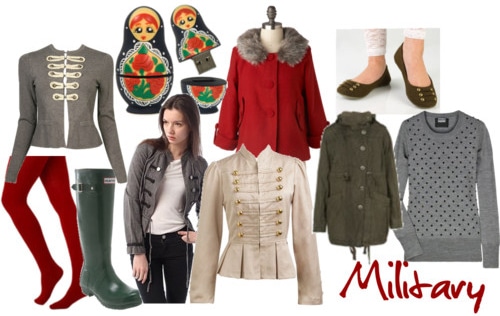 Military inspired fashion trend