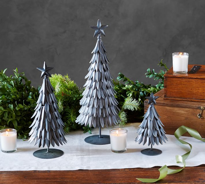 Apartment Christmas Decorations for 2017 galvanized mini tree