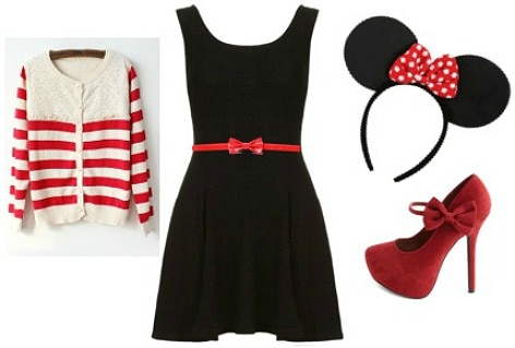 Minnie mouse halloween costume - black dress Halloween costume ideas