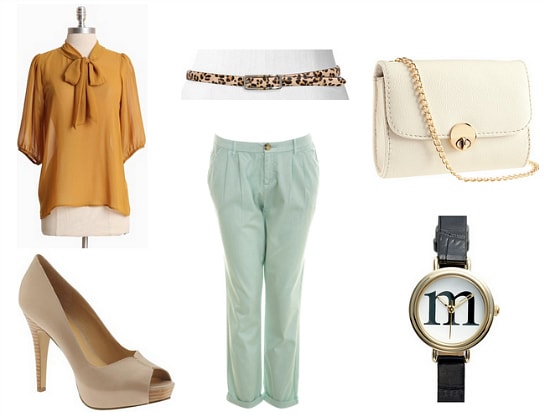 mint and mustard outfit 2