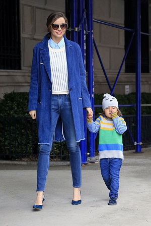 Miranda Kerr blue coat