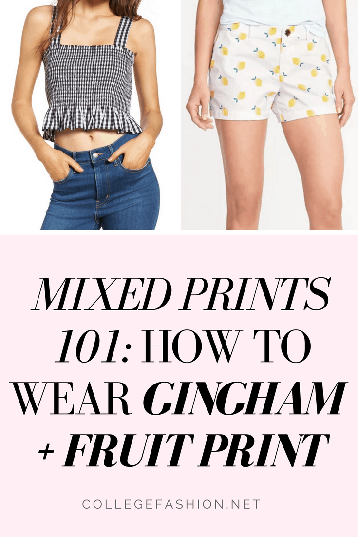 Mixed prints 101: How to wear gingham and fruit prints together