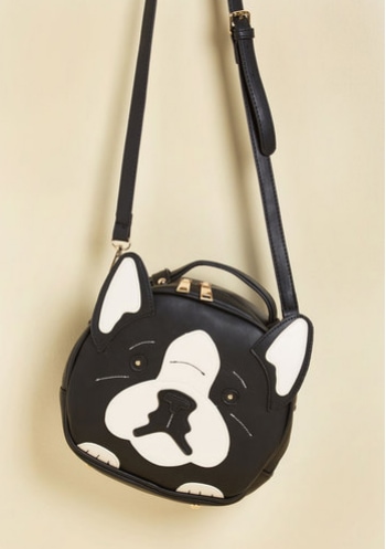 Modcloth woof dog shaped bag