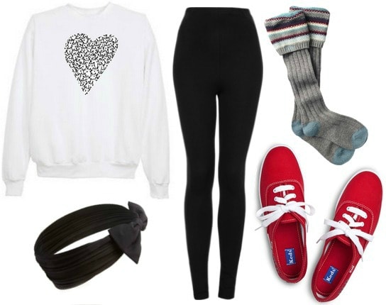 Movie night in V-Day outfit