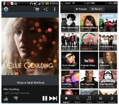 Music apps for droid and iphone