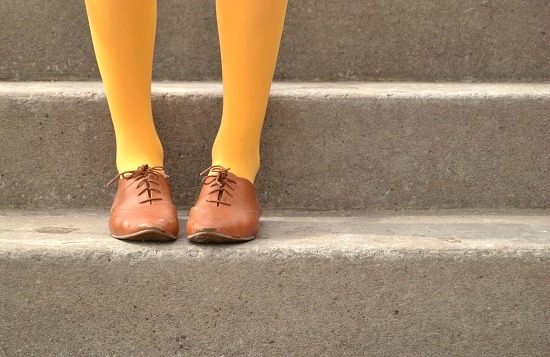 Mustard yellow tights