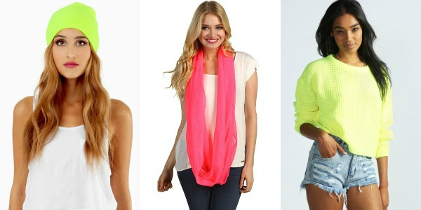Neon accessories winter 2013 trend