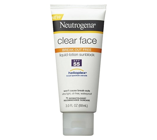 Neutrogena Clear Face Liquid Lotion Sunblock