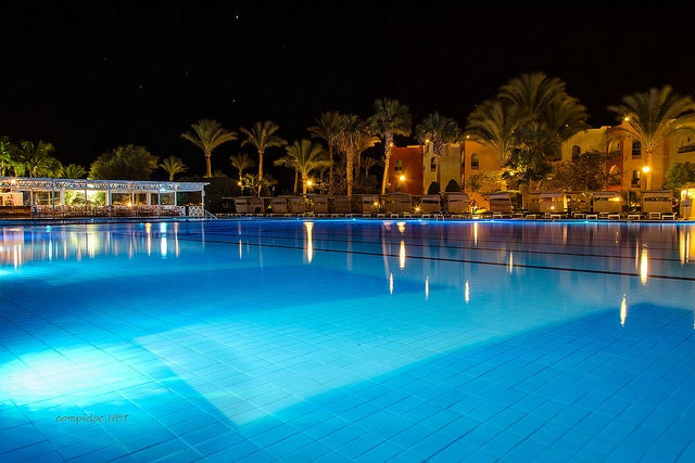 swimming at night pools at night