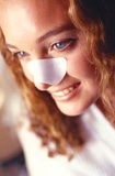 Girl With Pore Strip On