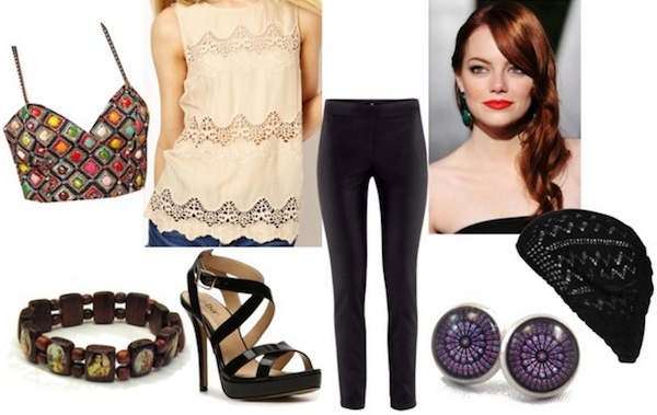 Outfit inspired by Notre Dame Cathedral's South Rose Window: Cutouts