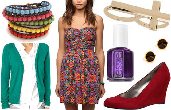 Outfit inspired by Notre Dame Cathedrals' South Rose Window: Fashion inspired by the colorful stained glass