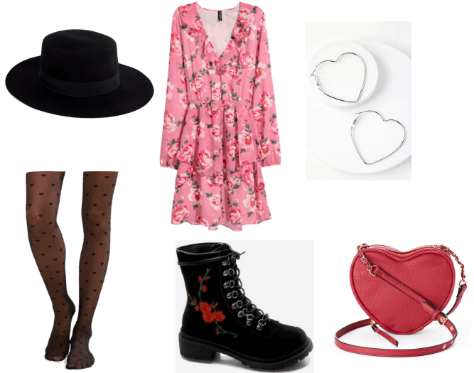 Numbuh 3 and Serena Valentine's Day outfit with pink floral dress