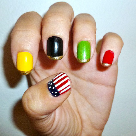 Olympics nail art