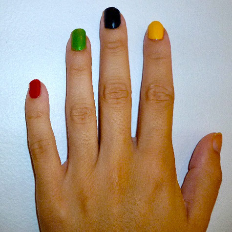 Olympic nail art: Base colors