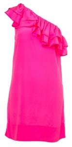 Hot pink one shoulder asymmetrical dress from TopShop