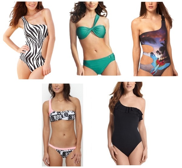 one-shouldered swimsuits summer 2012