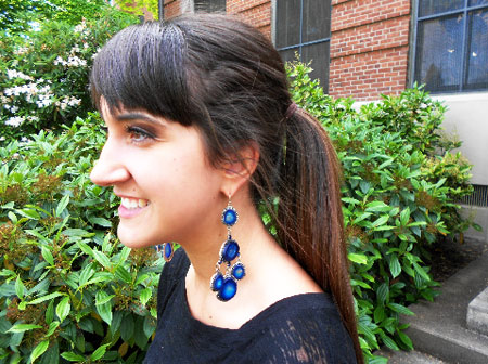College street style trend at Oregon State University: Statement earrings