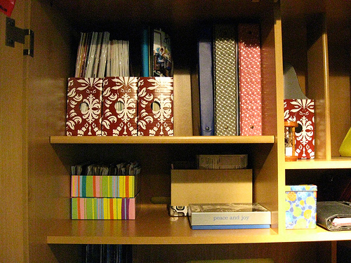 Organized shelves