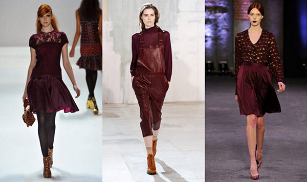 Oxblood trend on the runway for fall 2012