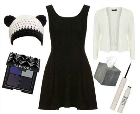 Panda halloween costume - black dress Halloween costume ideas