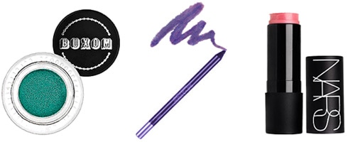 Paris-Inspired makeup: Buxom eyeshadow, Urban Decay 24/7 eye pencil, and NARS The Multiple
