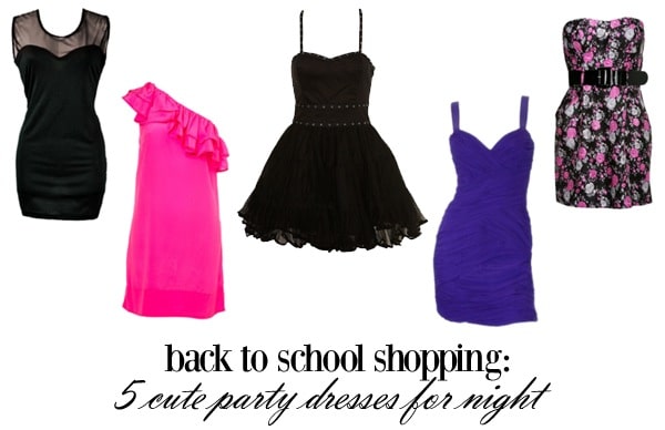 shopping for party dresses