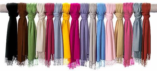 Multi-colored pashminas