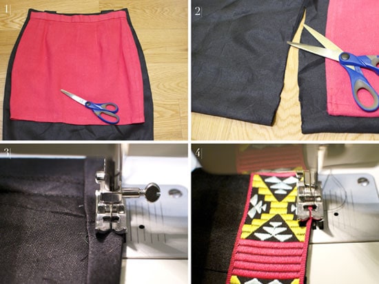 DIY Pattern Trim Skirt: Step by step instructions