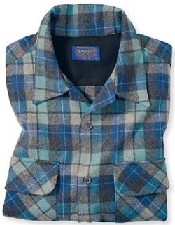 Pendelton blue and green plaid shirt