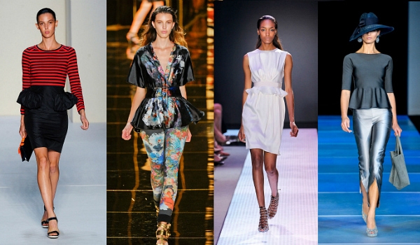 peplum on the spring 2012 runways