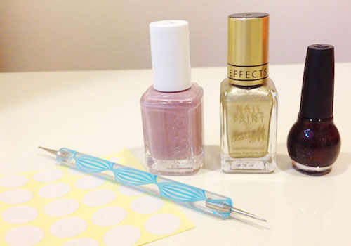 Peter Pan Collar nail art - Supplies and tools