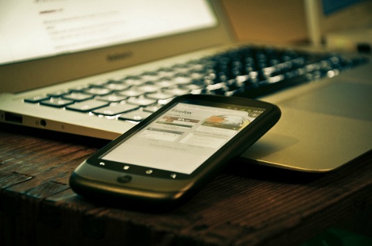 Phone and laptop