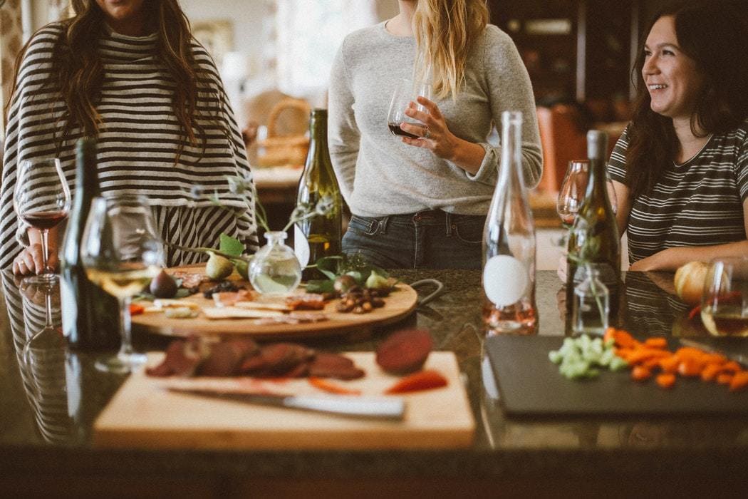 Catch up with your girlfriends by going out to dinner together!