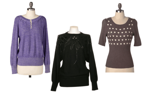 Vintage-inspired sweaters