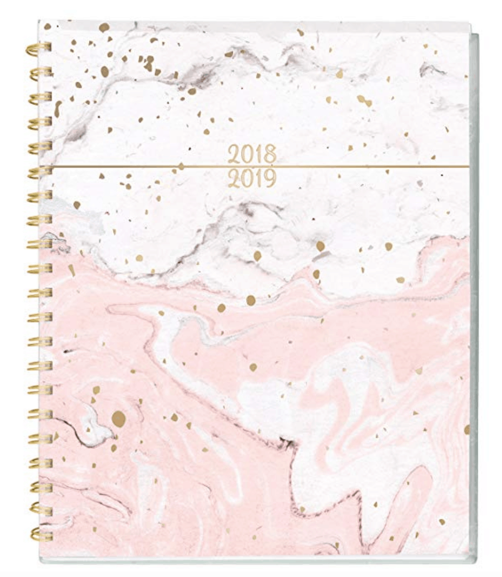 Pink marble daily planner