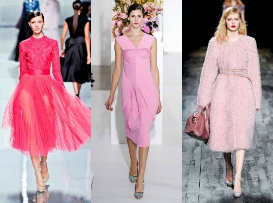Pink on the fall 2012 runway