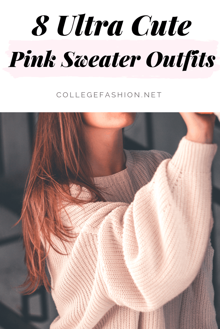 Pink sweater outfits