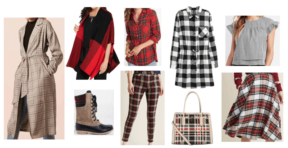 9 plaid pieces.