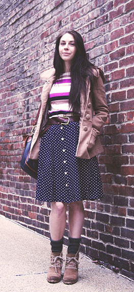 Point park university fashion trends - polka dot skirt