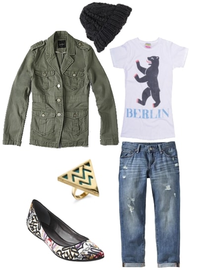 Pointy Flats Outfit #2 - Running to Class