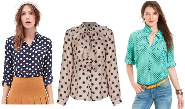 polka dot blouses