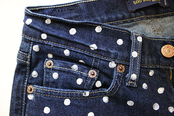 Polka dot shorts diy step three copy