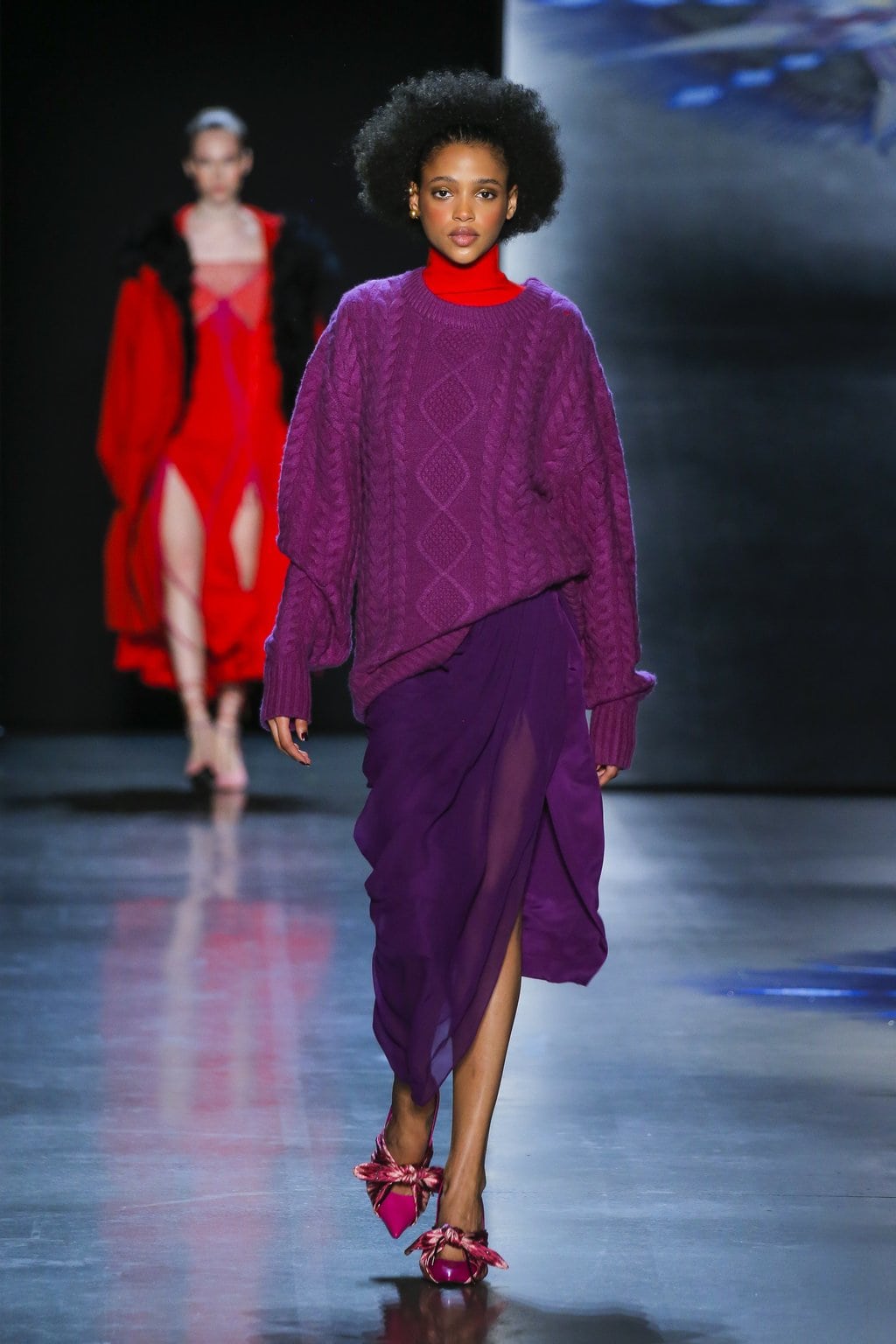 Kitten heels on the runway at Prabal Gurung Fall 2018