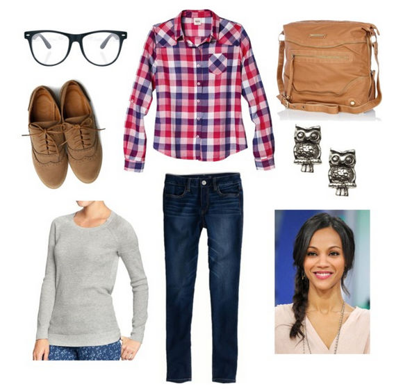 Preppy plaid sweater skinny jeans